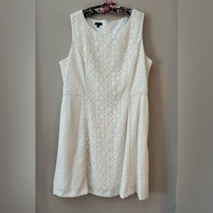 Talbots white lace dress